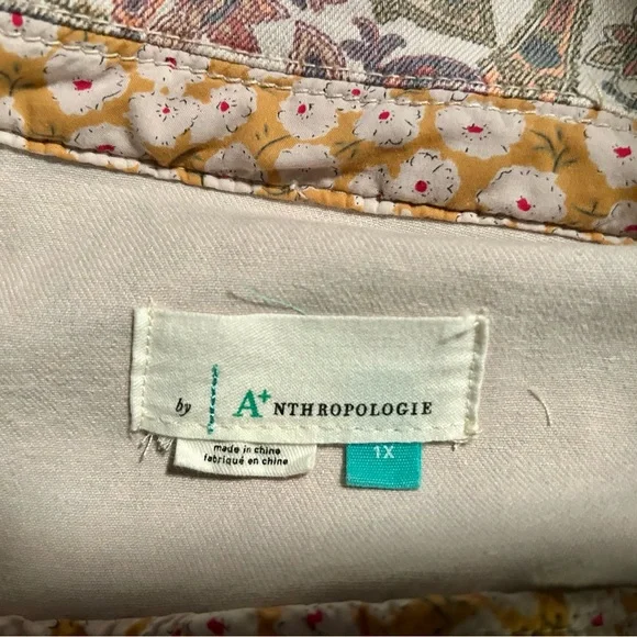 Anthropologie Paisley Denim Jumpsuit - Picture 5 of 5